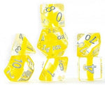 Neutron Dice: Yellow (7 Polyhedral Dice Set)