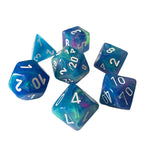 Dice Menagerie 10: Poly Festive Waterlily/White (7)