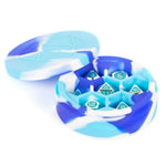 Silicone Round Dice Case: Blue/White/Light Blue