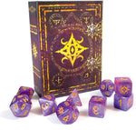 Elder Dice: Star of Azathoth Polyhedral Set: Nebula - The Purple Void and Gold