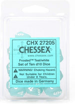 Frosted: Poly D10 Teal/White (10)