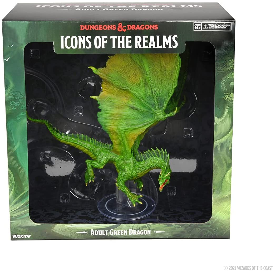 Dungeons & Dragons Fantasy Miniatures: Icons of the Realms - Adult Green Dragon Premium Figure