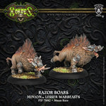 Hordes: Minions Razor Boars Farrow Lesser Warbeasts (2)(White Metal)