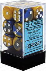 Gemini: 16mm D6 Blue Gold/White (12)