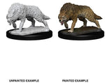 WizKids Deep Cuts Unpainted Miniatures: W7 Timber Wolves