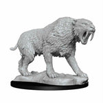 WizKids Deep Cuts Unpainted Miniatures: W14 Saber-Toothed Tiger