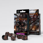Dragons: Modern Dice Set Black/Copper (7)