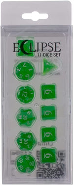 Eclipse: Poly 11 Dice Set- Lime Green