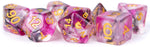 Unicorn Resin 16mm Polyhedral Dice Set: Blushing Steel (7)