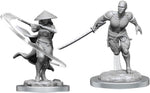 Magic the Gathering Unpainted Miniatures: W05 Kaito Shizuki & the Wanderer