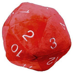 Jumbo D20 Novelty Dice Plush - Red with White