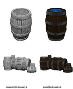 WizKids Deep Cuts Unpainted Miniatures: Barrel & Pile of Barrels
