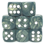 8ct Dice Set: 18mm D6: Shimmer Seadragon with White