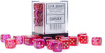 Gemini: 12mm d6 Translucent Red-Violet/gold Dice Block (36 dice)