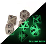 7ct Spectral Ancient Poly Dice Set - Glow in the Dark (P0009070)