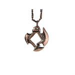 Dice Holder Jewelry: 12mm D6 Axe Blade Pendant - Old Copper Finish