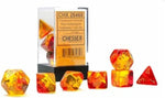 Gemini: Poly Translucent Red-Yellow/gold 7-Die Set