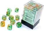 Nebula: 12mm d6 Spring/white Luminary Dice Block (36 dice)