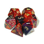 Chessex Polyhedral 7-Die Set Gemini Purple-Red/Gold 26426