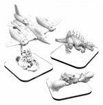 Monsterpocalypse: Raptix, Steel Shell Crab, Strike Fighter Elite Protectors Units (metal)