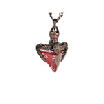 Dice Holder Jewelry: Tekno Claw Pendant D4 - Old Copper Finish