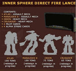 BattleTech: Miniature Force Pack - Inner Sphere Direct Fire Lance