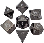16mm Sterling Gray Metal Polyhedral Dice Set