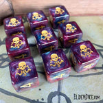 Elder Dice (D6 Tube) Seal of Yog-Sothoth - Nebula Deep Space & Gold