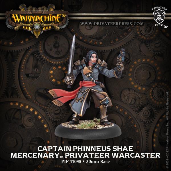 Warmachine Mercenaries Captain Phinneus Shae Privateer Warcaster