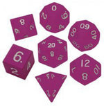 16mm Pink Painted Metal Polyhedral Dice Set