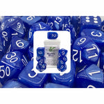 7ct Dice Set with Arch'D4: Marble Blue with White