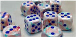 Dice Menagerie 10: 12mm D6 Festive Pop Art/Blue (36)