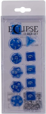 Eclipse: Poly 11 Dice Set- Pacific Blue