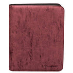 Pro-Binder: Premium Zippered 9-Pocket Suede - Ruby