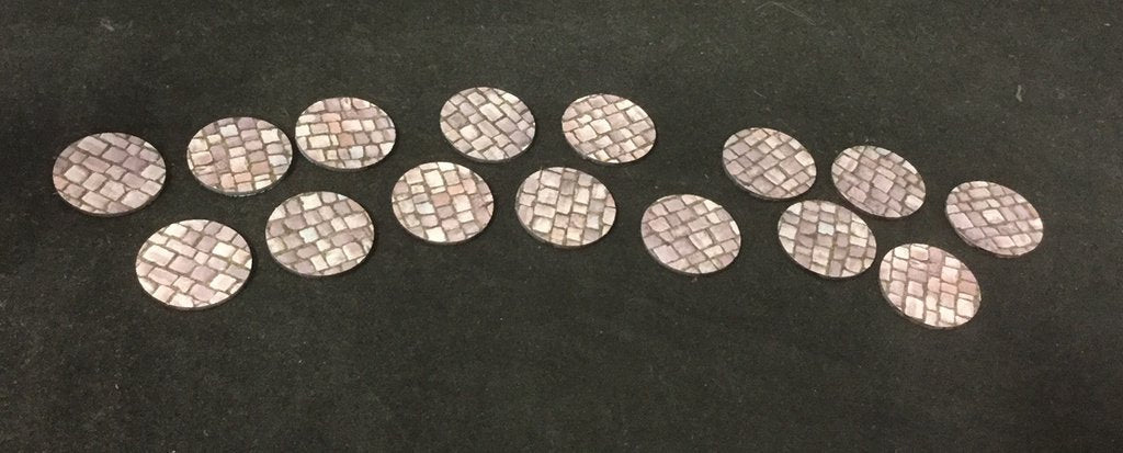 Batman Miniature Game Basing Inserts: Cobblestone 30mm Color