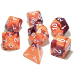 Lab Dice 3 Gemini: Poly Orange/Purple/White (7)