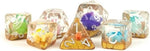 16mm Resin Poly Rainbow Dinosaur Dice Set (7)