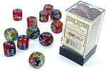 Nebula: 16mm d6 Primary/blue Luminary Dice Block (12 dice)