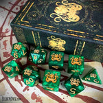 Elder Dice: Brand of Cthulhu Polyhedral Set - Drowned Green