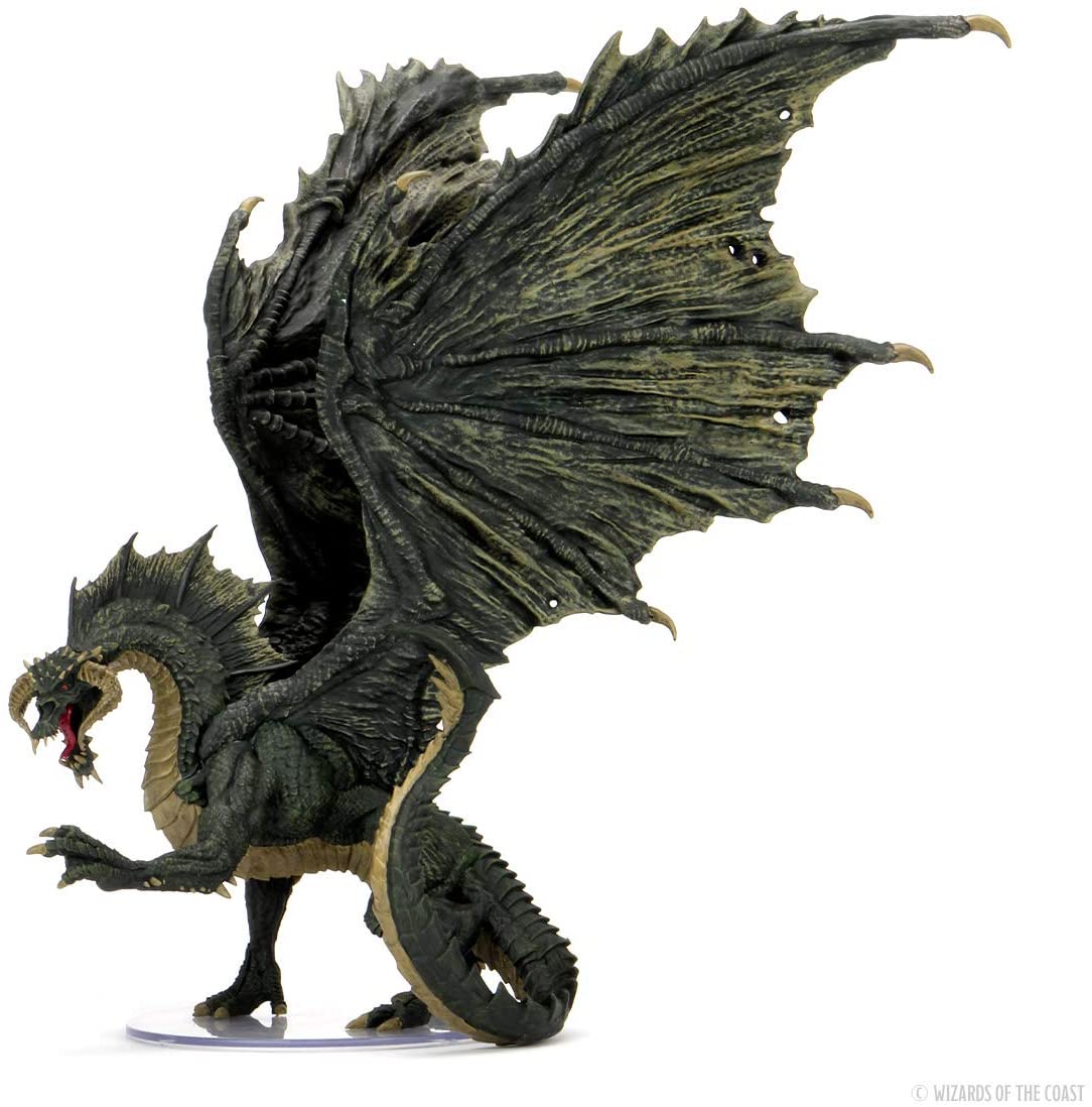 Dungeons & Dragons Fantasy Miniatures: Adult Black Dragon Premium Figure