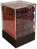 Translucent: 12mm D6 Smoke/Red (36)