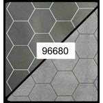 Battlemat: 1in Reversible Black-Grey Hexes (23.5in x 26in Playing Surface)