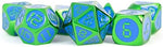 7-Die Set 16mm Digital Enamel Metal: Green with Blue Enamel
