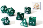 RPG Dice Set (7): Pearl Green Acrylic