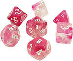 Lab Dice 4 Gemini: Poly Clear-Pink/white Luminary (7)