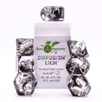 7ct Dice Set with Arch'D4: Diffusion Lich