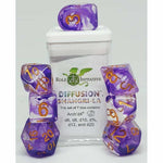 7ct Dice Set with Arch'D4: Diffusion Shangri-La