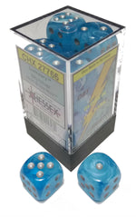 Dice Menagerie 10: 16mm D6 Luminary Sky/Silver (12)