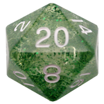 Ethereal Green 35mm Mega Acrylic d20 Dice