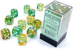 Nebula: 16mm d6 Spring/white Luminary Dice Block (12 dice)